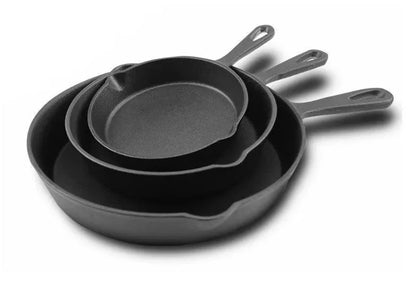 Gusseisen-Pfanne  – Hochwertige Camping- & Küchenpfannen in 3 Grössen einzeln erhältlich