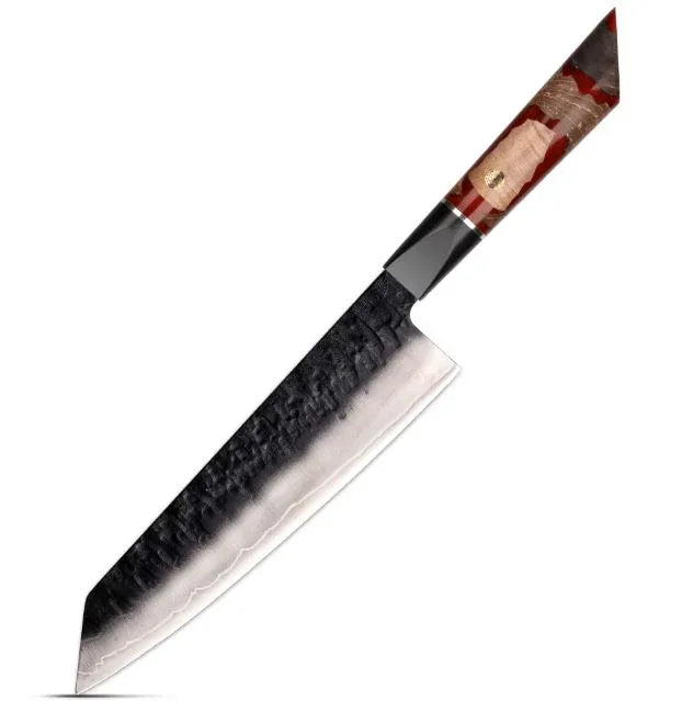 Luxus Japanisches Kochmesser – Handgeschmiedet aus VG10 Stahl mit edlem Holzgriff