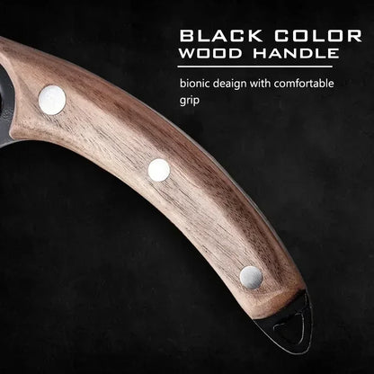 Handgeschmiedetes Ausbeinmesser aus Edelstahl inkl. Lederscheide – Präzisions-Küchenmesser zum Filetieren von Fleisch, Fisch, Obst & Gemüse